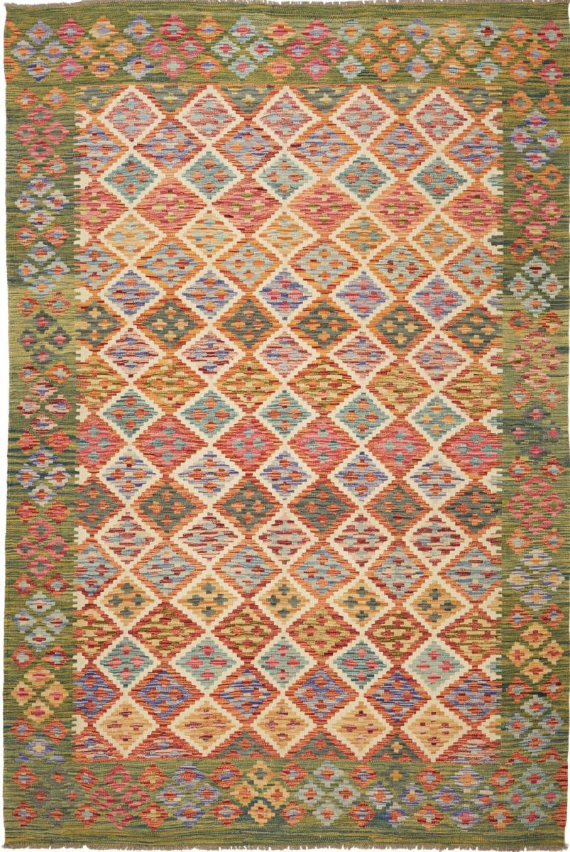 Afghanischer Teppich Kelim Afghan 294x198 294x198, Perserteppich Handgewebt