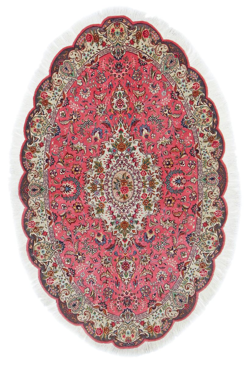 Persian Rug Tabriz 50Raj 7'0"x4'5" 7'0"x4'5", Persian Rug Knotted by hand