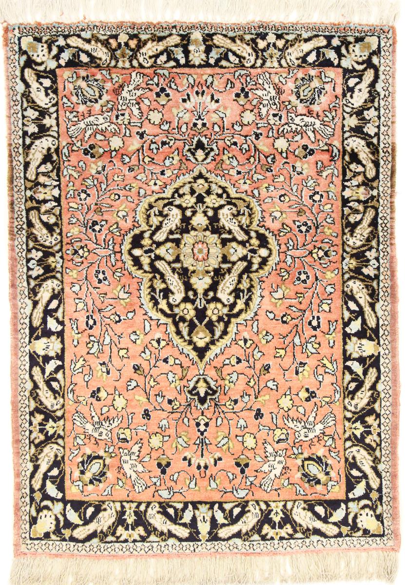  ペルシャ絨毯 クム シルク 79x61 79x61,  ペルシャ絨毯 手織り