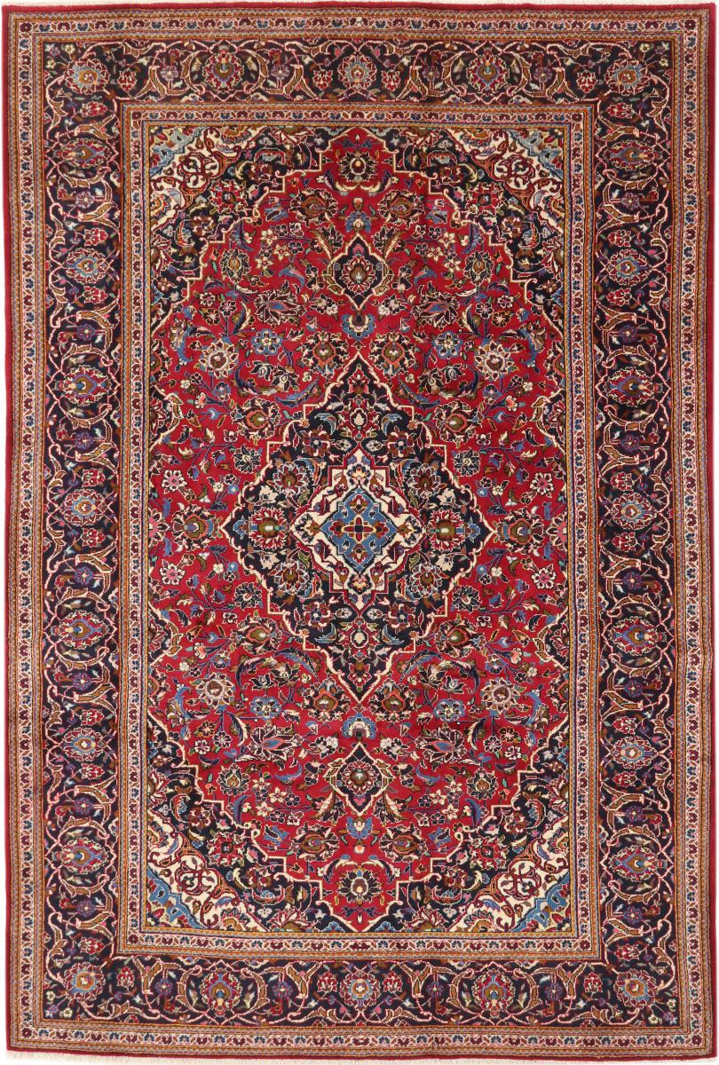 UNIQRUGS Persian Keshan Rug 9'11x6'10 Rost/Rosa (Hand-Knotted, Iran/Persia, Wool)