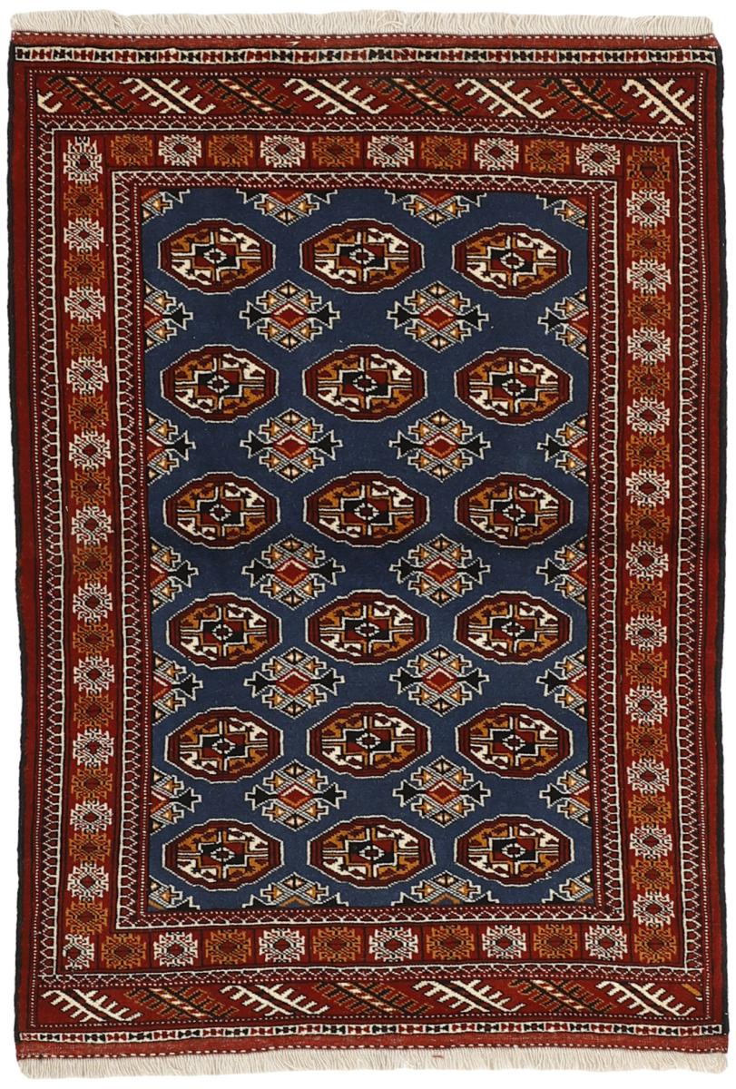 Persian Rug Turkaman 4'10"x3'2" 4'10"x3'2", Persian Rug Knotted by hand