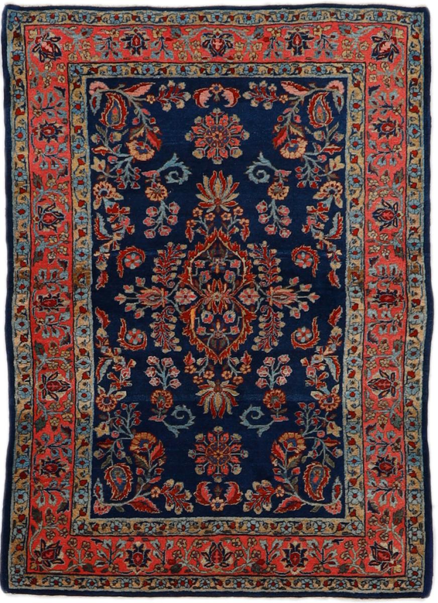 Persian Rug Keshan Antique 4'9"x3'6" 4'9"x3'6", Persian Rug Knotted by hand