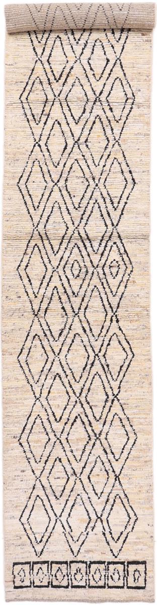 アフガンカーペット Berber Maroccan Atlas 493x96 493x96,  ペルシャ絨毯 手織り