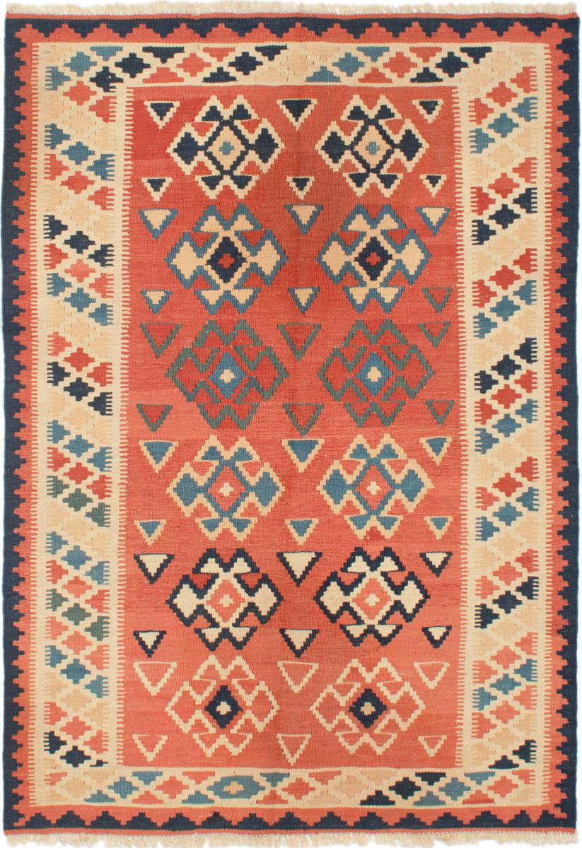 Persian Rug Kilim Fars 5'3"x3'8" 5'3"x3'8", Persian Rug Woven by hand