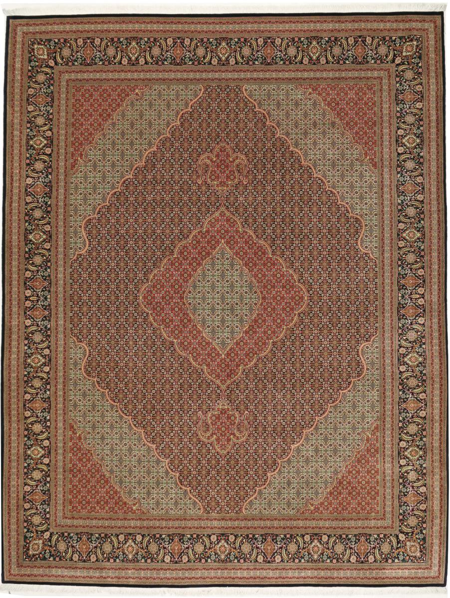 Tapis persan Tabriz Mahi 50Raj 13'1"x10'2" 13'1"x10'2", Tapis persan Noué à la main