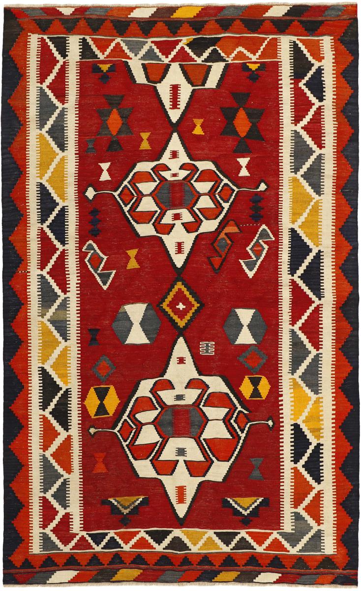 Persian Rug Kilim Fars Heritage 8'0"x4'9" 8'0"x4'9", Persian Rug Woven by hand