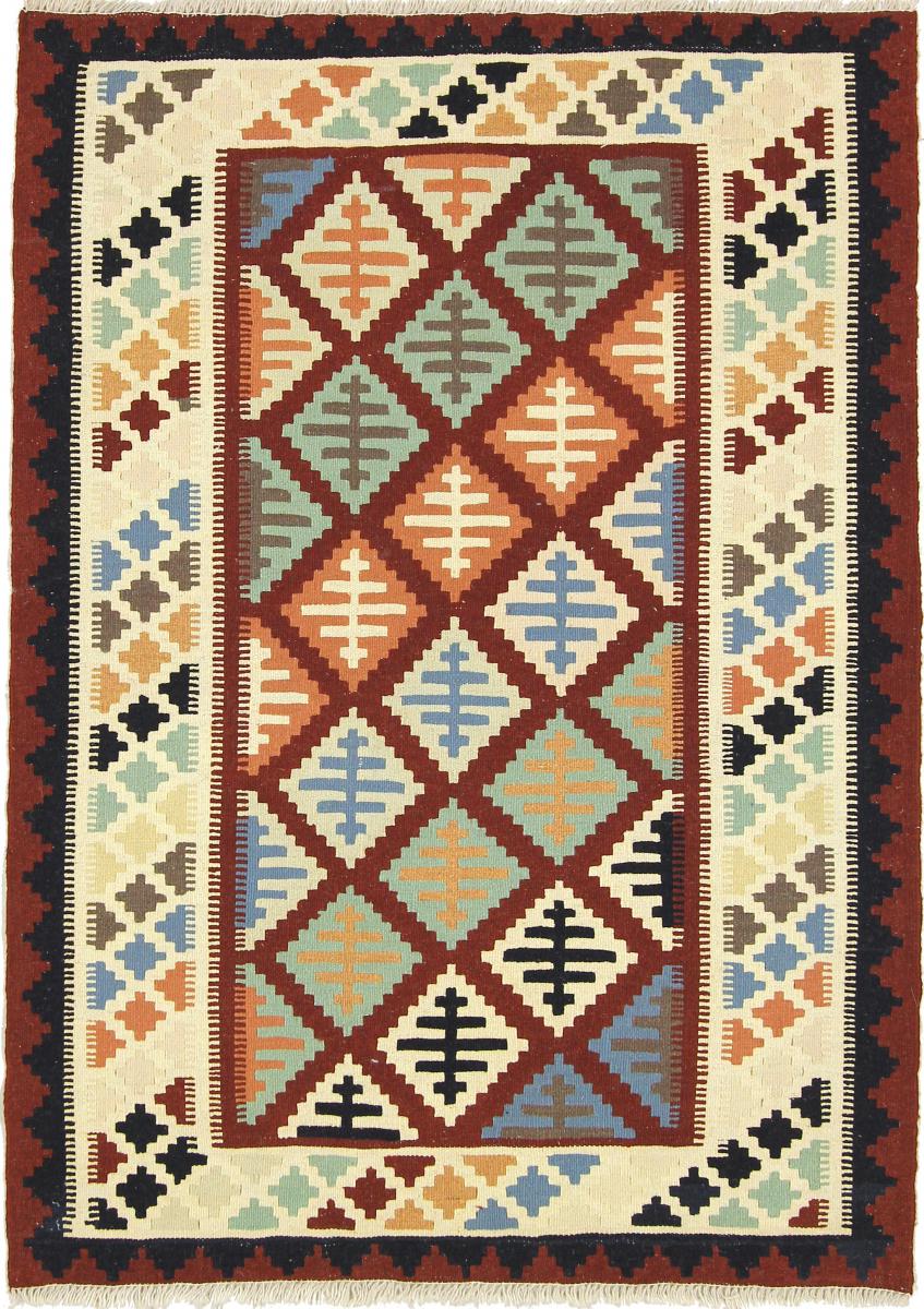 Persian Rug Kilim Fars 4'8"x3'4" 4'8"x3'4", Persian Rug Woven by hand