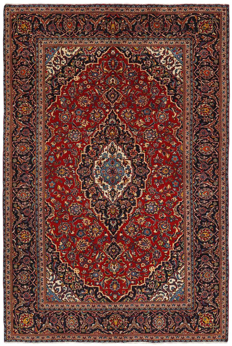 Persian Rug Keshan 9'7"x6'6" 9'7"x6'6", Persian Rug Knotted by hand