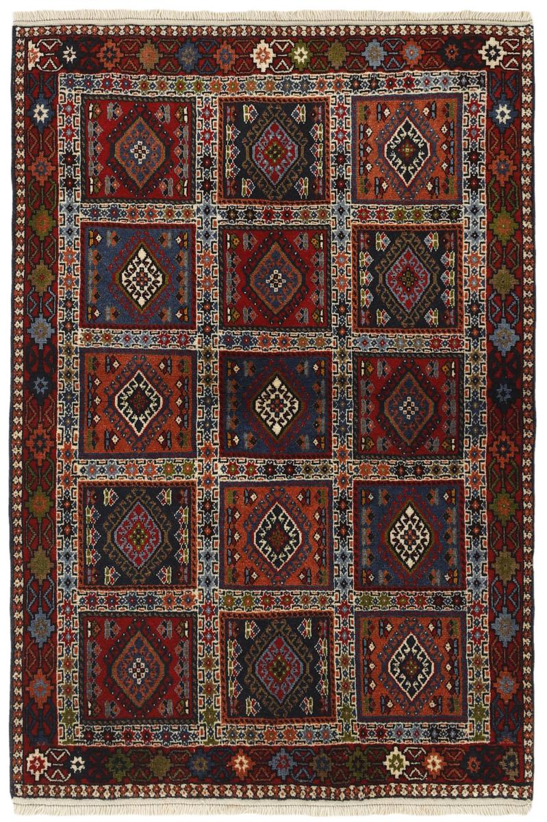  ペルシャ絨毯 ヤラメー 4'11"x3'4" 4'11"x3'4",  ペルシャ絨毯 手織り