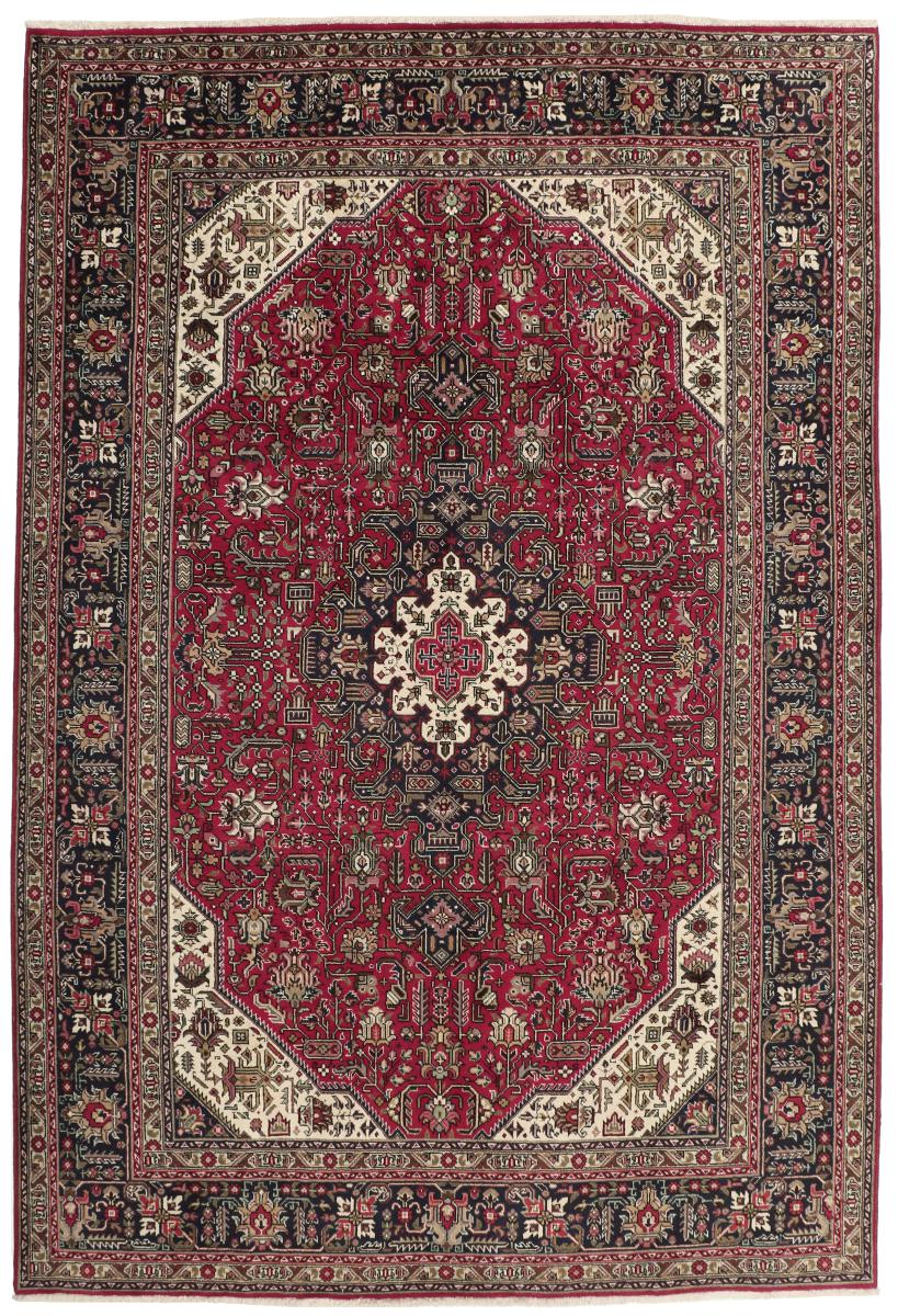 Persian Rug Tabriz 9'8"x6'7" 9'8"x6'7", Persian Rug Knotted by hand