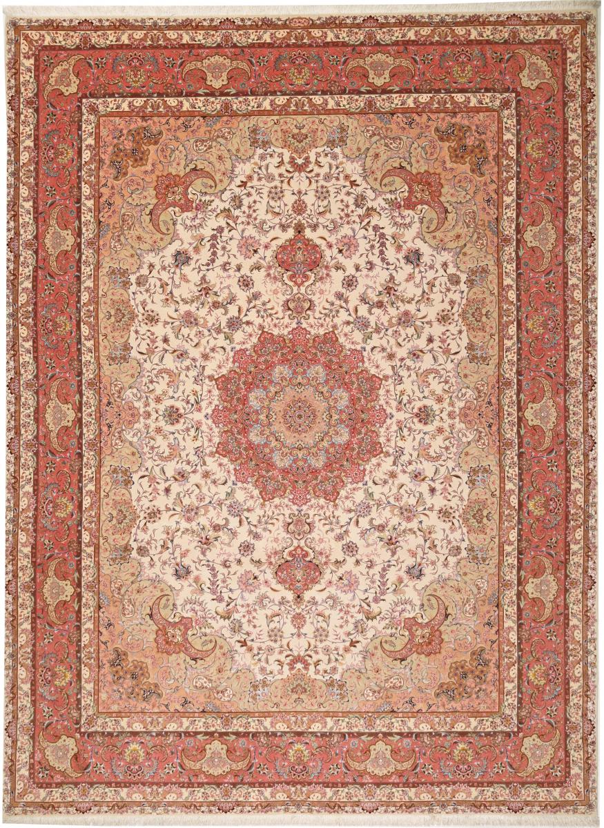 Tapete persa Tabriz 70Raj Shirfar Fio de Seda 399x295 399x295, Tapete persa Atado à mão