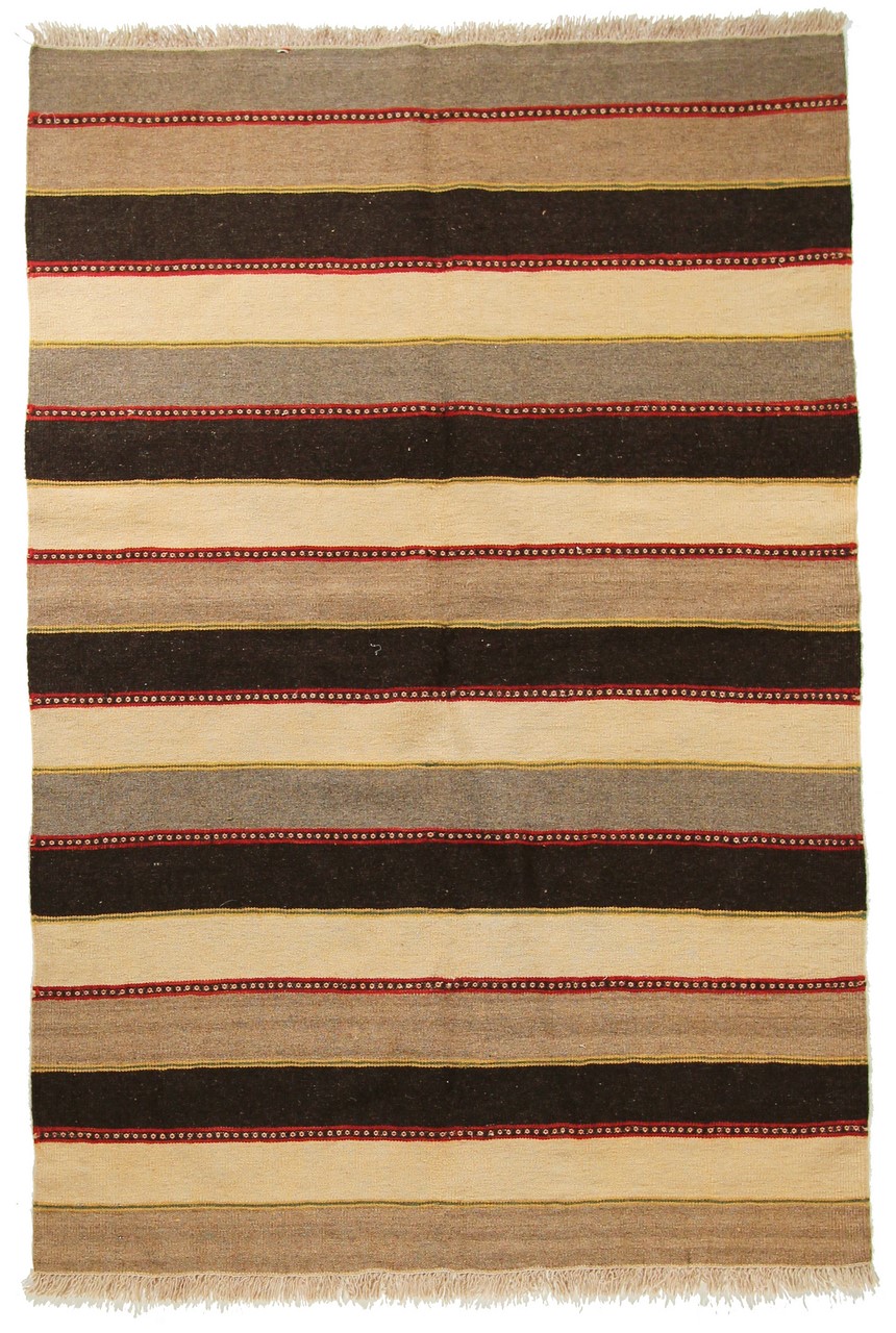 Pakistani rug Kilim Fars Modern 6'3"x4'1" 6'3"x4'1", Persian Rug Woven by hand