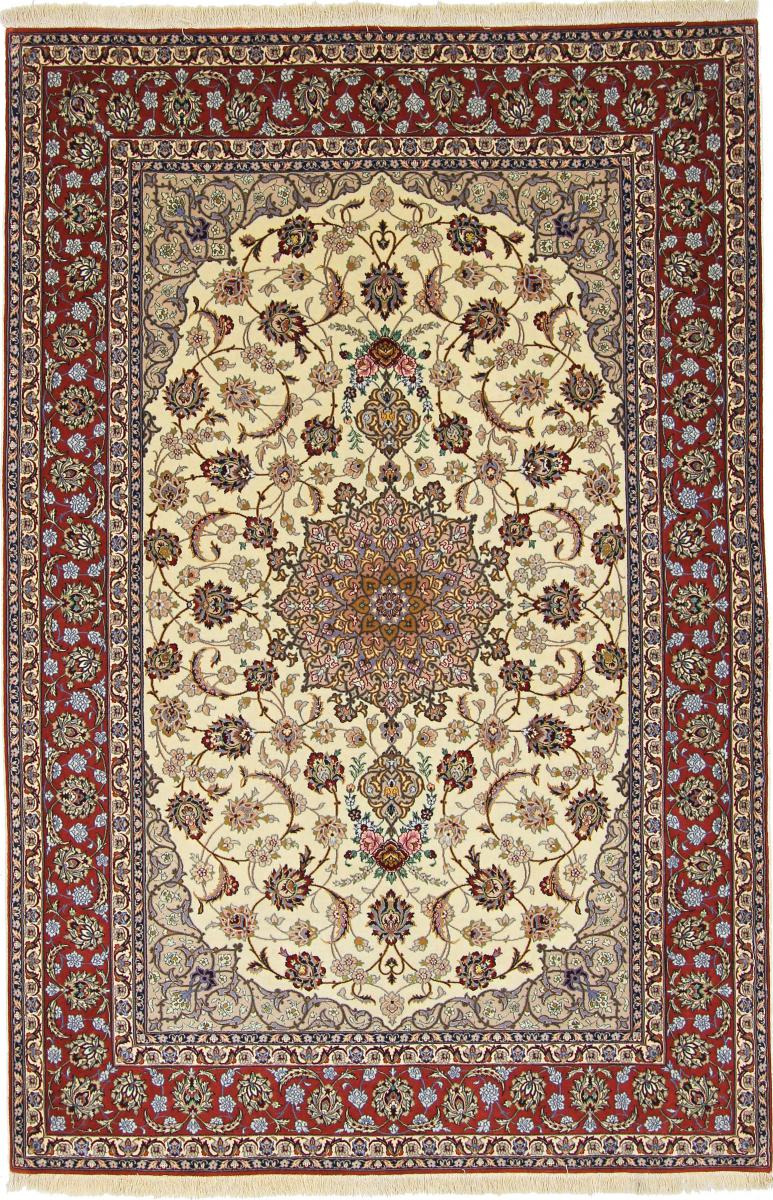 Persian Rug Isfahan Silk Warp 242x159 242x159, Persian Rug Knotted by hand