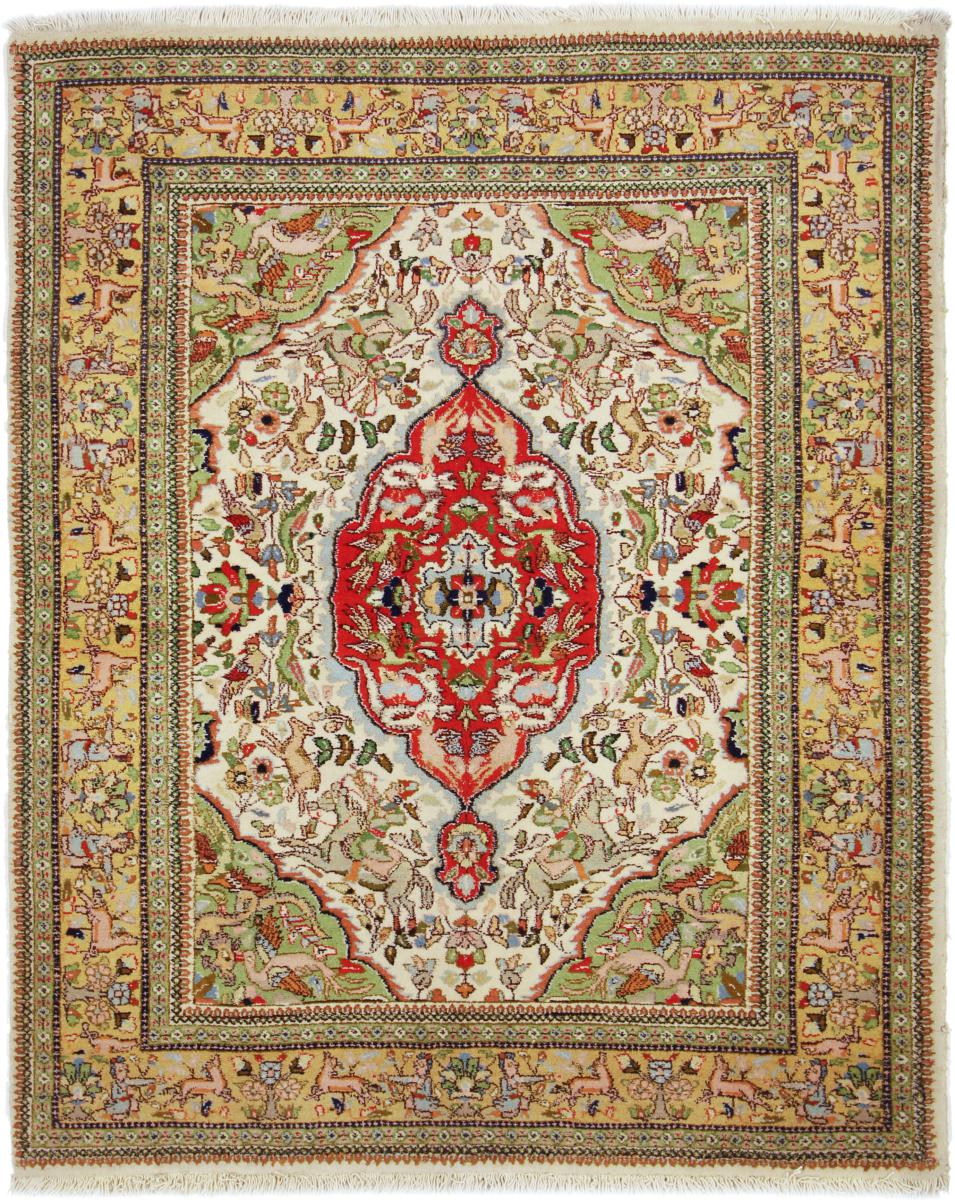 Tapis persan Tabriz Tabatabai 191x156 191x156, Tapis persan Noué à la main