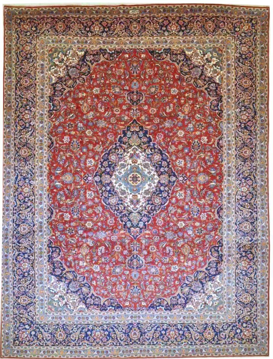 Persian Rug Keshan 13'3"x9'9" 13'3"x9'9", Persian Rug Knotted by hand