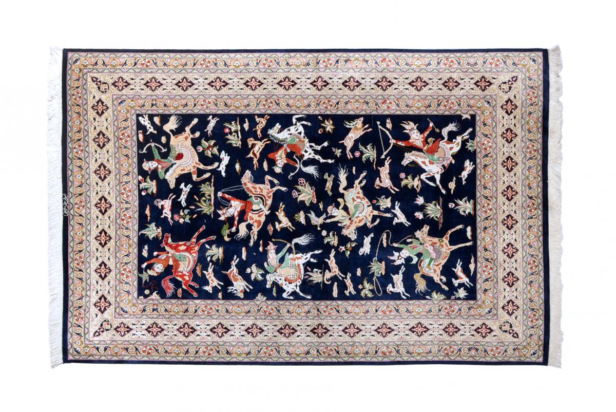 Persian Rug Qum Silk 198x128 198x128, Persian Rug Knotted by hand