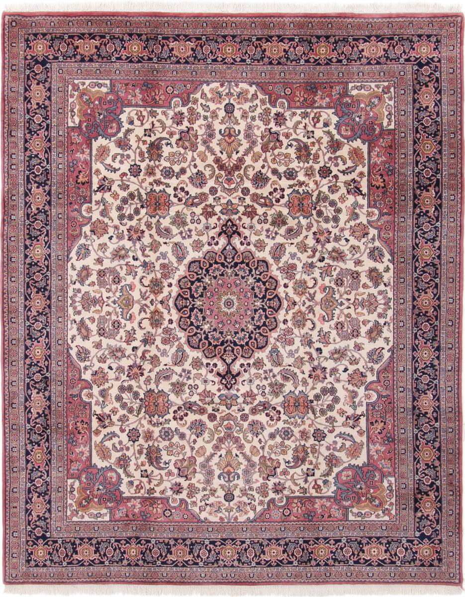 Indo rug Tabriz 10'2"x8'2" 10'2"x8'2", Persian Rug Knotted by hand