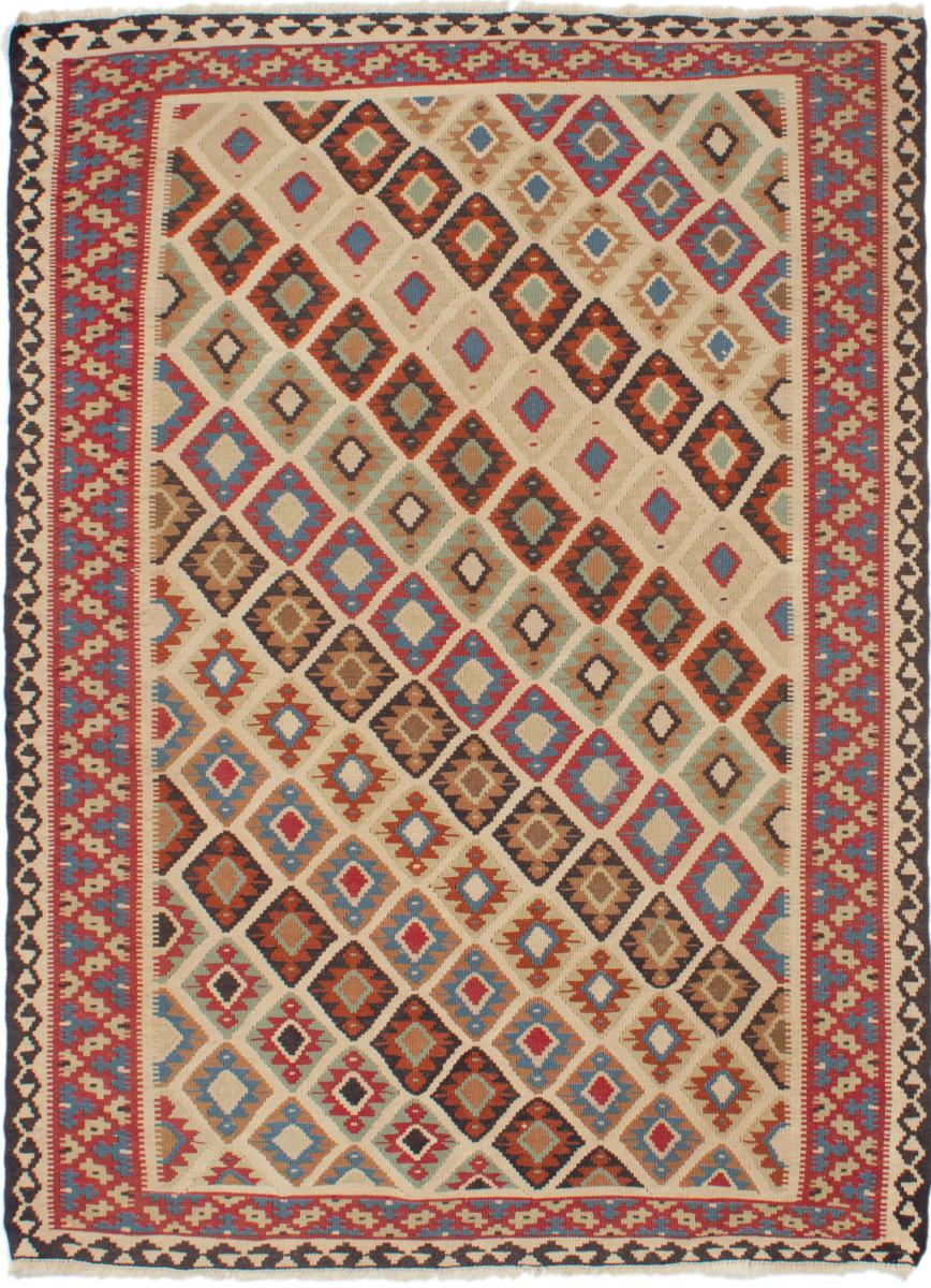 Persian Rug Kilim Fars 5'9"x4'1" 5'9"x4'1", Persian Rug Woven by hand