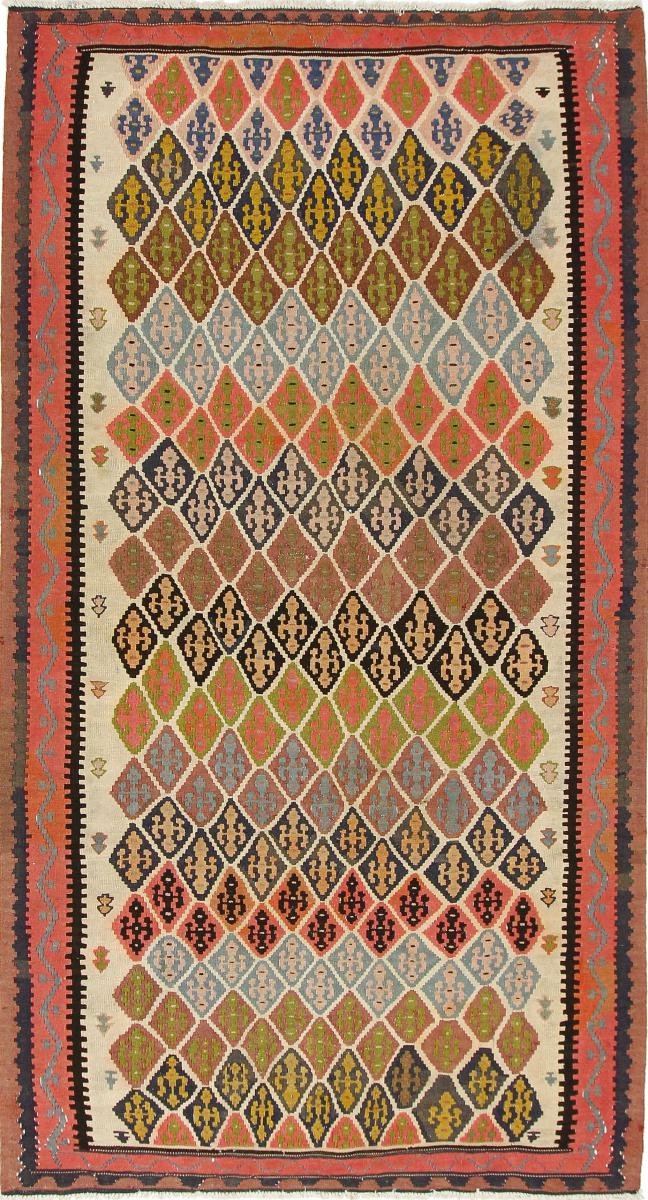 Persian Rug Kilim Fars Azerbaijan Antique 9'10"x5'4" 9'10"x5'4", Persian Rug Woven by hand