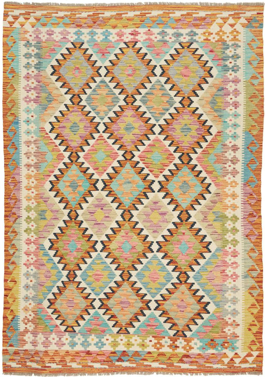 Tapis afghan Kilim Afghan 208x145 208x145, Tapis persan Tissé à la main