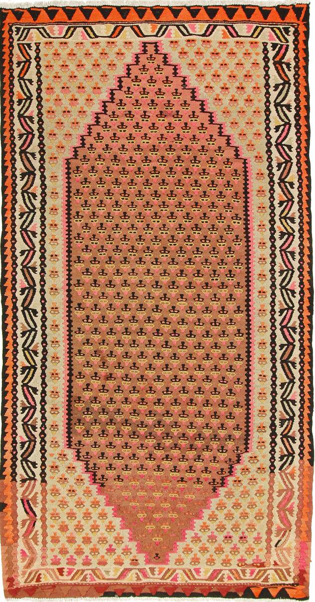 Dywan perski Kilim Fars Azerbaijan Antyczny 8'11"x4'8" 8'11"x4'8", Dywan perski Ręcznie tkane