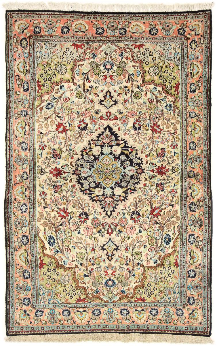 Persian Rug Qum Silk 5'7"x3'6" 5'7"x3'6", Persian Rug Knotted by hand