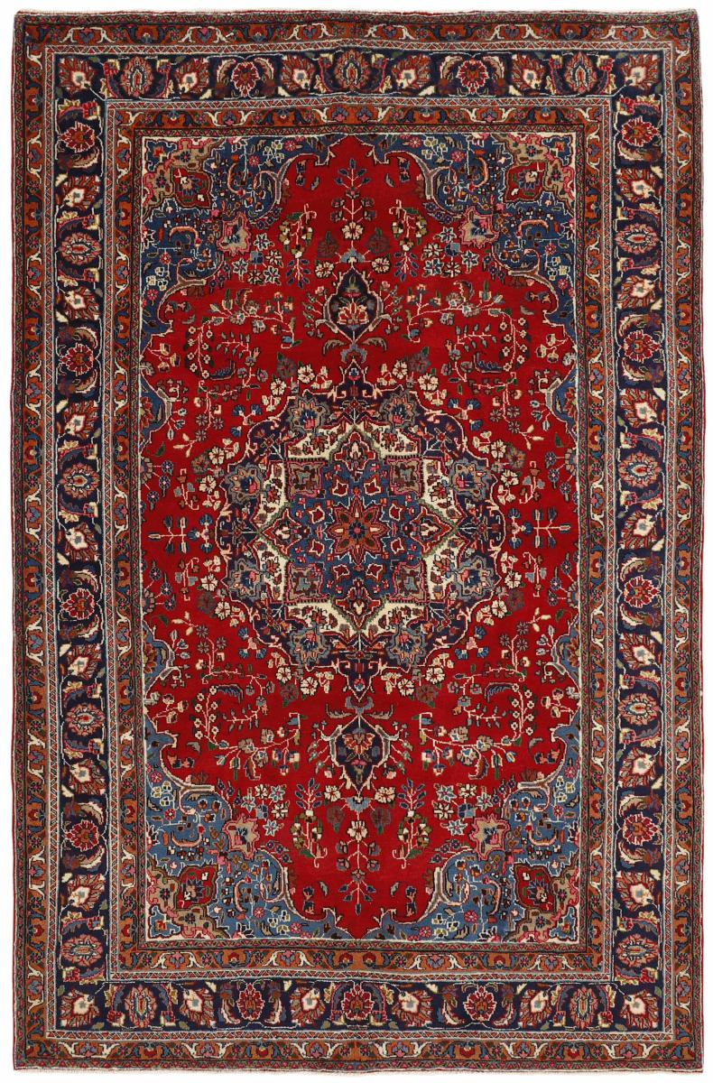  ペルシャ絨毯 Mashhad 9'7"x6'2" 9'7"x6'2",  ペルシャ絨毯 手織り