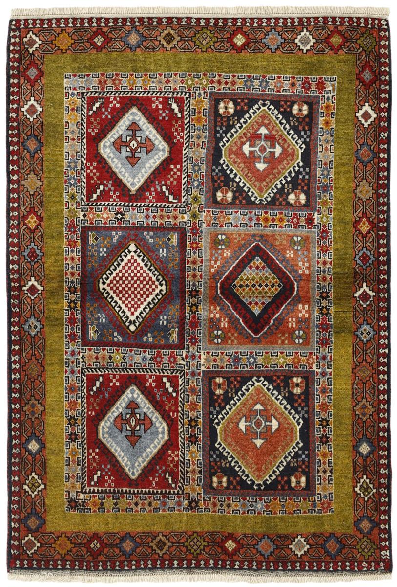 Tapis persan Yalameh 145x105 145x105, Tapis persan Noué à la main