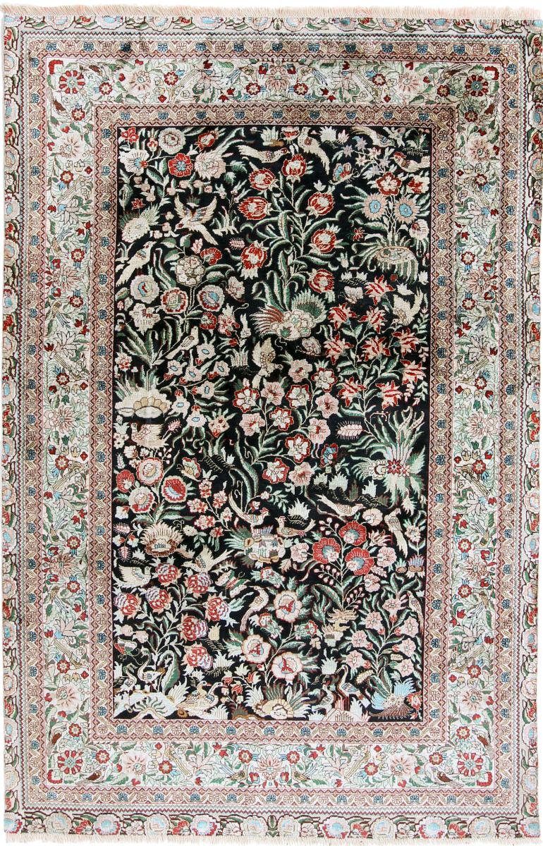 Chinese rug Hereke China Silk Warp 5'2"x3'5" 5'2"x3'5", Persian Rug Knotted by hand