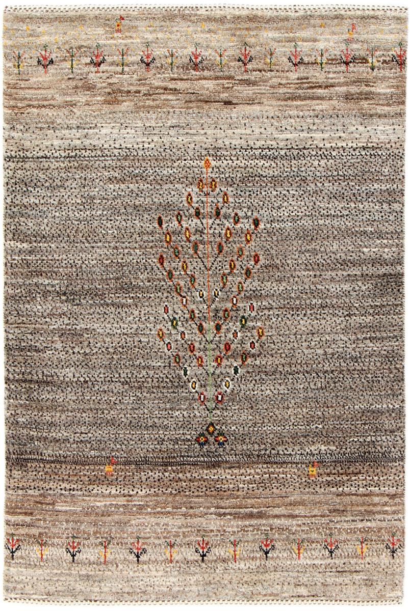 Persian Rug Persian Gabbeh Loribaft Nowbaft 3'11"x2'7" 3'11"x2'7", Persian Rug Knotted by hand