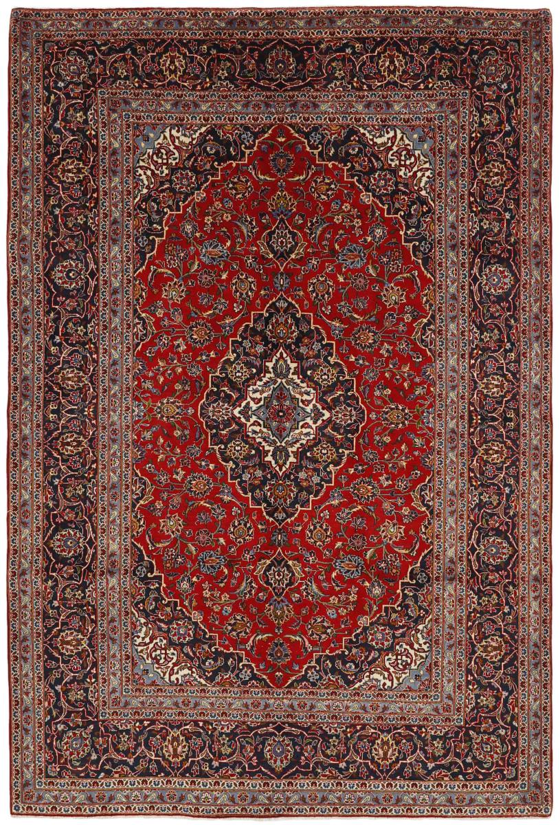Persian Rug Keshan 9'8"x6'9" 9'8"x6'9", Persian Rug Knotted by hand