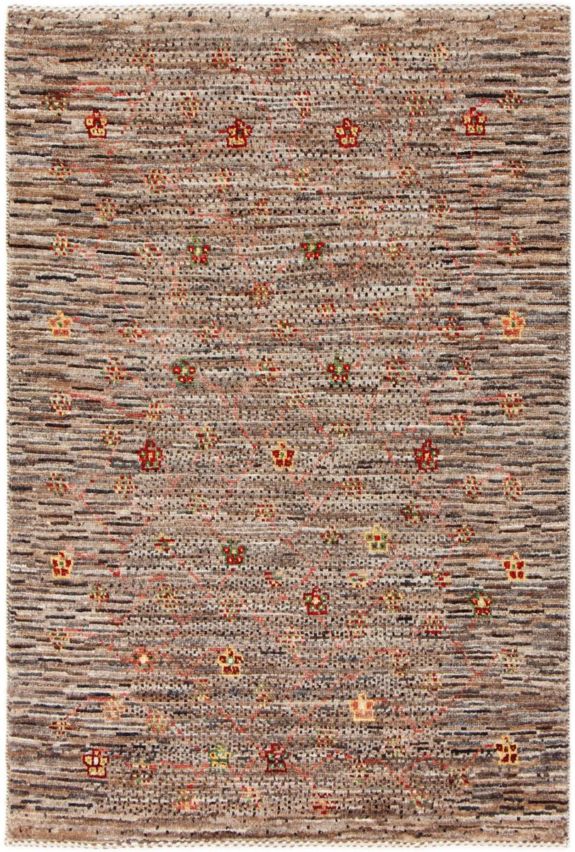 Persian Rug Persian Gabbeh Loribaft Nowbaft 4'0"x2'8" 4'0"x2'8", Persian Rug Knotted by hand