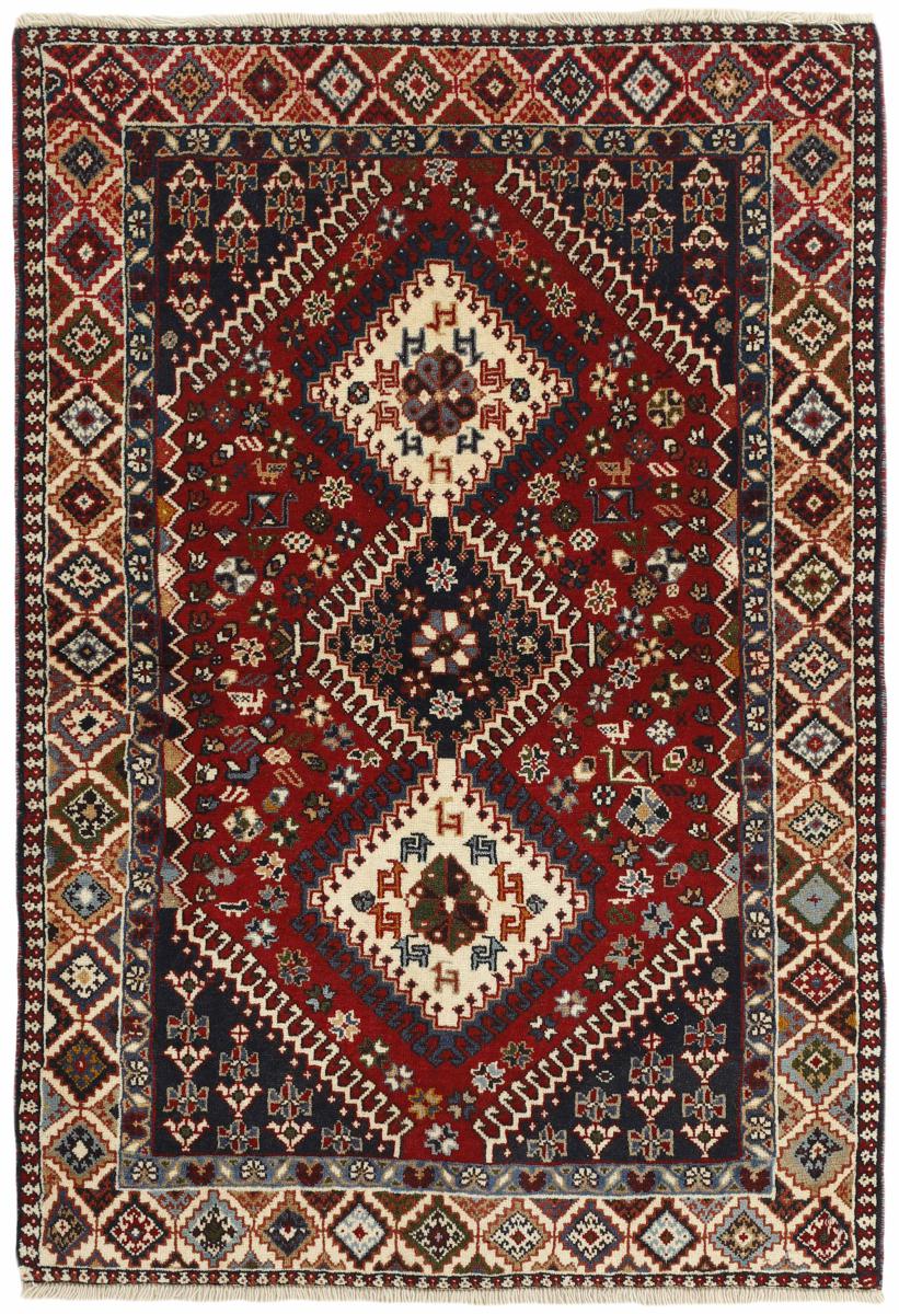 Persian Rug Yalameh 5'0"x3'4" 5'0"x3'4", Persian Rug Knotted by hand