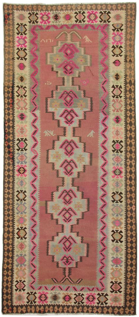 Tapis persan Kilim Fars Azerbaijan Antique 451x196 451x196, Tapis persan Tissé à la main