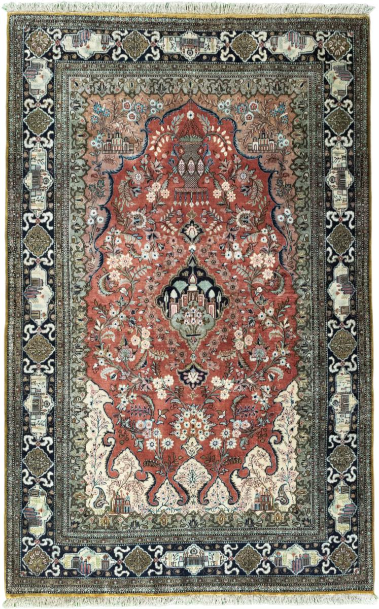 Persian Rug Hamadan 5'5"x3'5" 5'5"x3'5", Persian Rug Knotted by hand