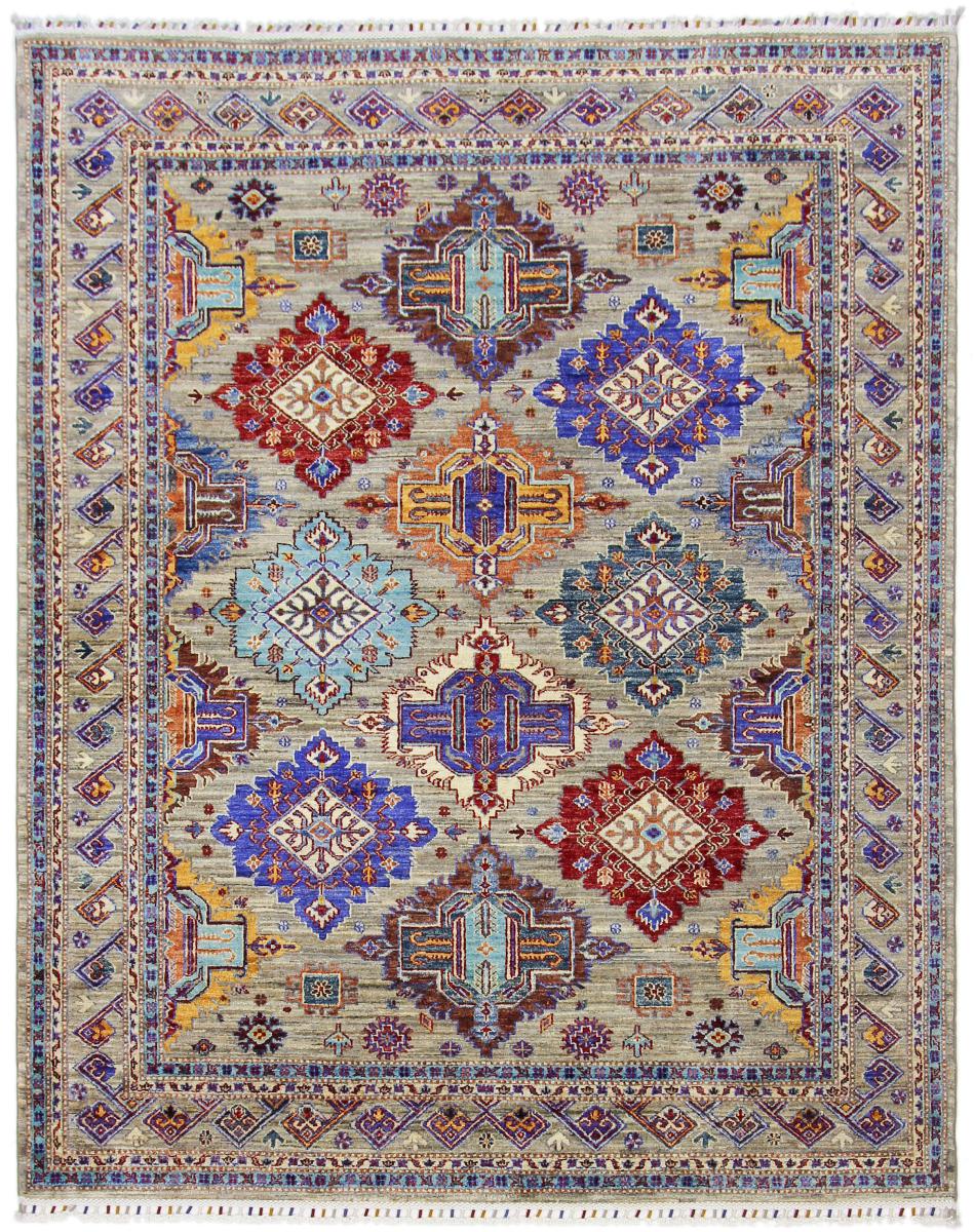 Afghan rug Arijana Design 7'5"x6'0" 7'5"x6'0", Persian Rug Knotted by hand