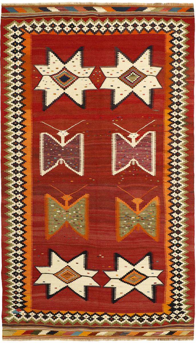  ペルシャ絨毯 キリム Fars Heritage 8'3"x4'9" 8'3"x4'9",  ペルシャ絨毯 手織り