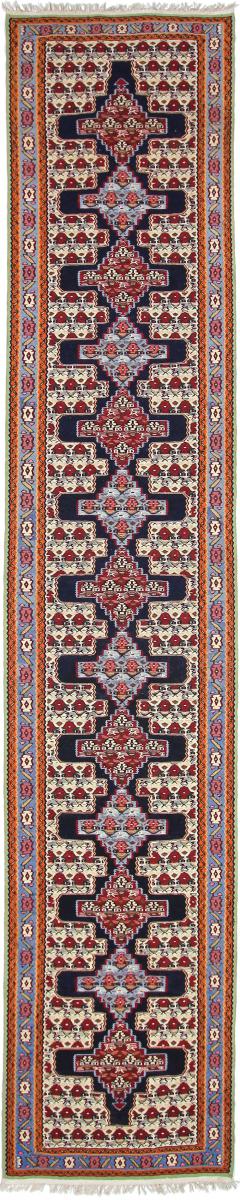 Tapete persa Kilim Senneh 416x86 416x86, Tapete persa Atado à mão