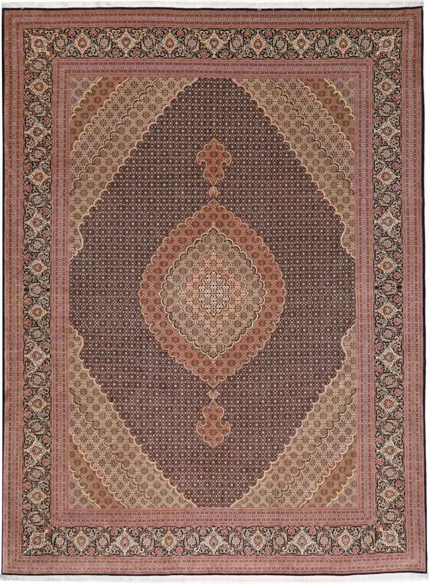 Persian Rug Tabriz Mahi 50Raj 13'5"x10'0" 13'5"x10'0", Persian Rug Knotted by hand