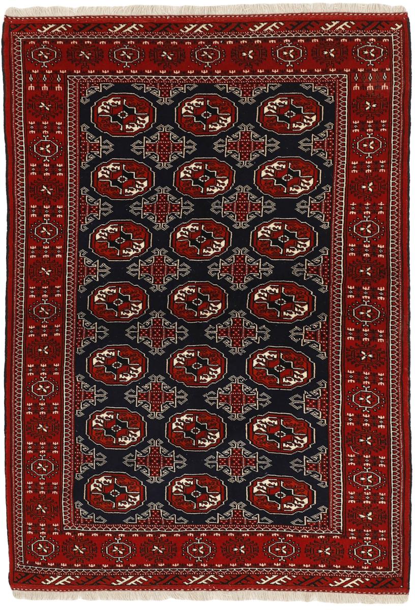 Persian Rug Turkaman 6'6"x4'4" 6'6"x4'4", Persian Rug Knotted by hand