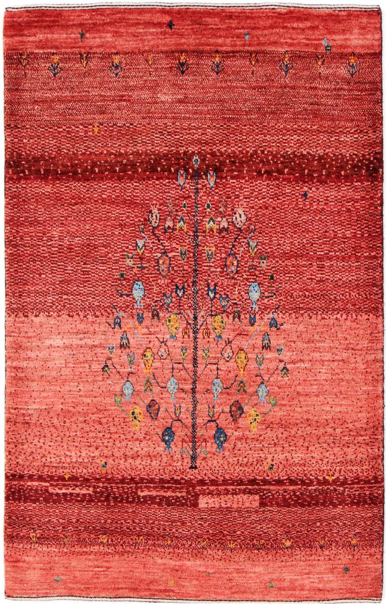 Persian Rug Persian Gabbeh Loribaft Nowbaft 4'3"x2'7" 4'3"x2'7", Persian Rug Knotted by hand