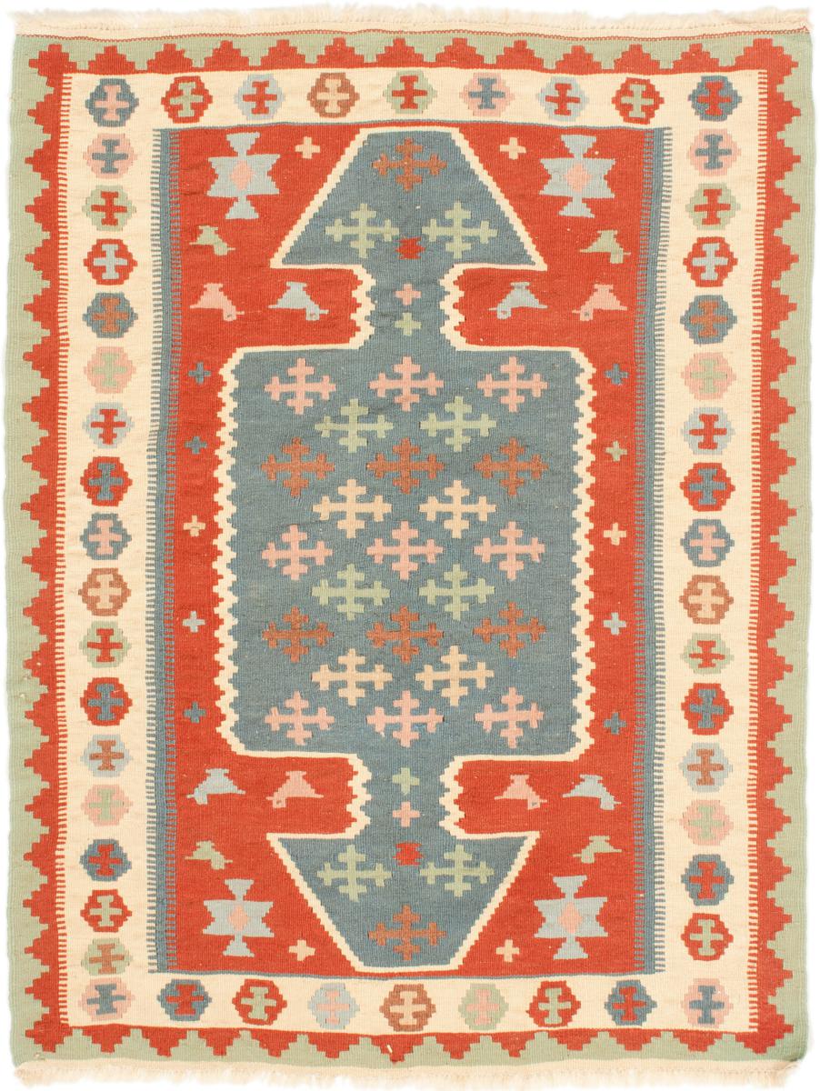 Persian Rug Kilim Fars 4'4"x3'3" 4'4"x3'3", Persian Rug Woven by hand