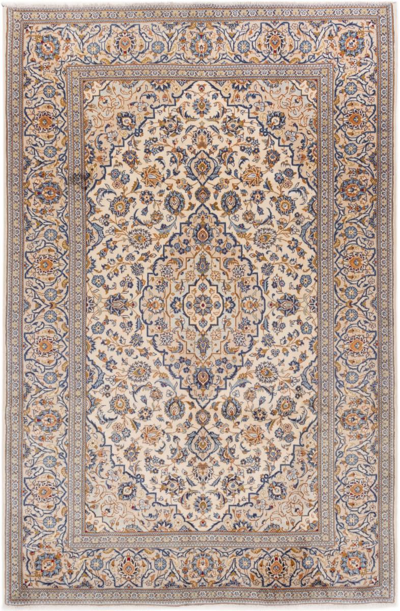 Tapis persan Kashan 9'10"x6'6" 9'10"x6'6", Tapis persan Noué à la main