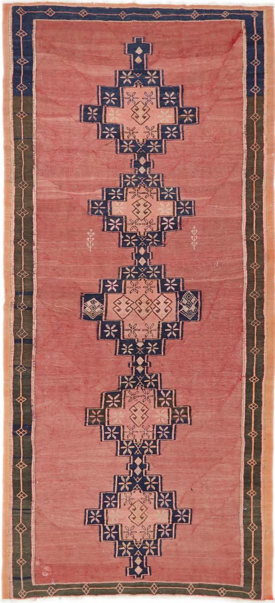 Tapis persan Kilim Fars Antique 363x157 363x157, Tapis persan Tissé à la main