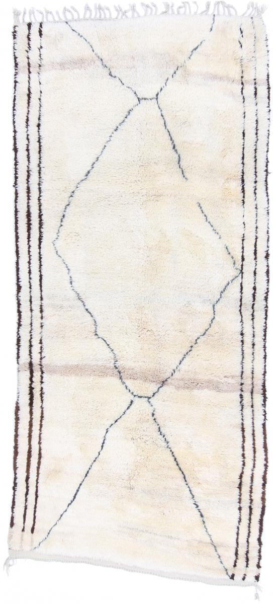  Berbers Beni Ourain 9'9"x4'5" 9'9"x4'5", Perzisch tapijt Handgeknoopte