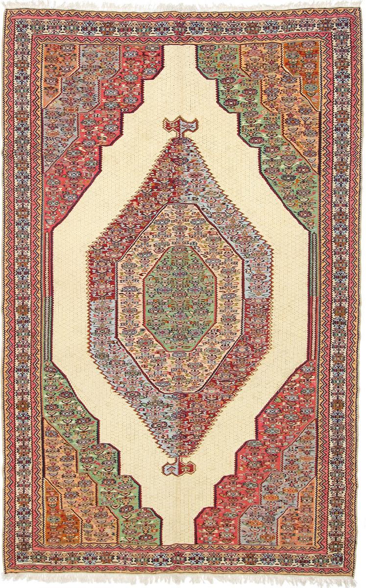 Tapis persan Kilim Senneh 254x161 254x161, Tapis persan Noué à la main