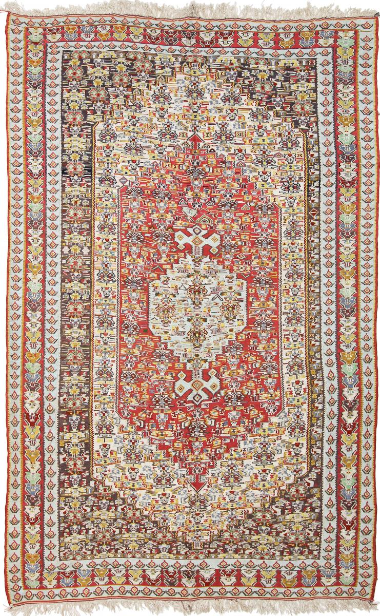 Tapete persa Kilim Senneh 8'6"x5'4" 8'6"x5'4", Tapete persa Atado à mão