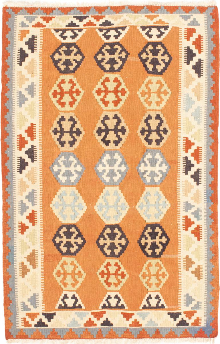 ペルシャ絨毯 キリム Fars 4'8"x3'1" 4'8"x3'1",  ペルシャ絨毯 手織り