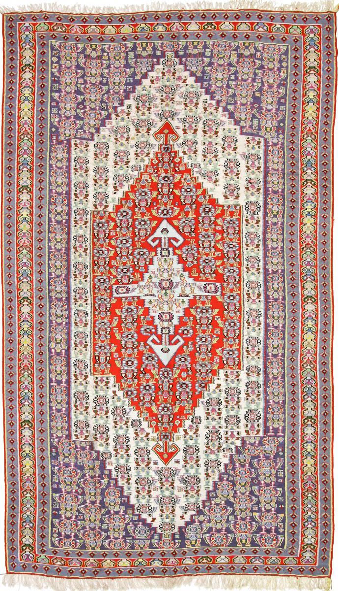 Persian Rug Kilim Senneh 8'7"x5'1" 8'7"x5'1", Persian Rug Knotted by hand