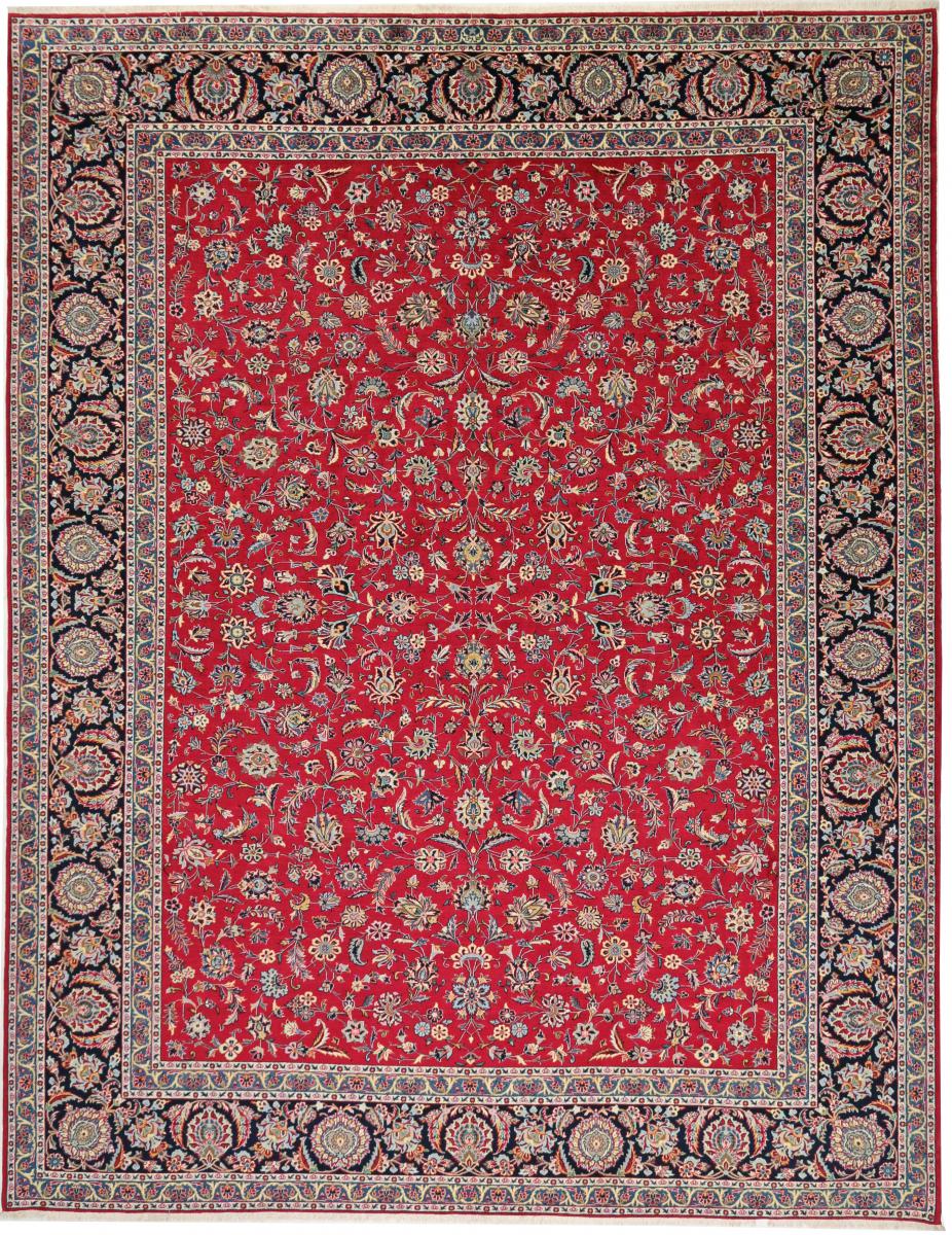 Tapis persan Kashan 391x305 391x305, Tapis persan Noué à la main